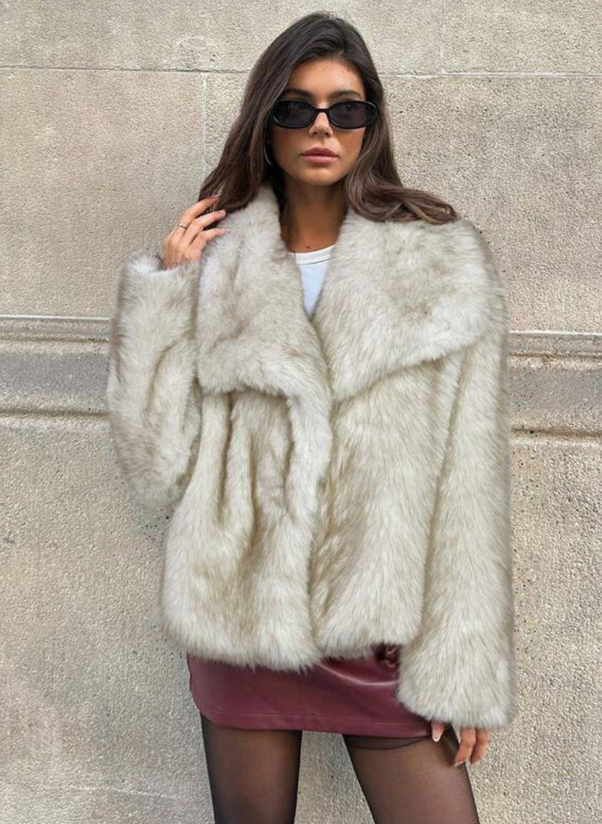 Women's Fluffy Faux Fur Coat – Linheir