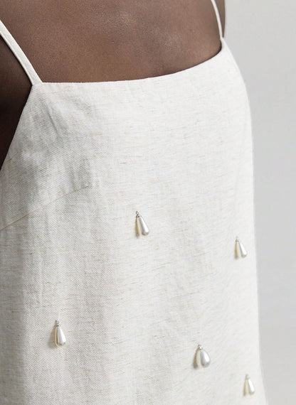 Short Pearl A-line Dress - Linheir