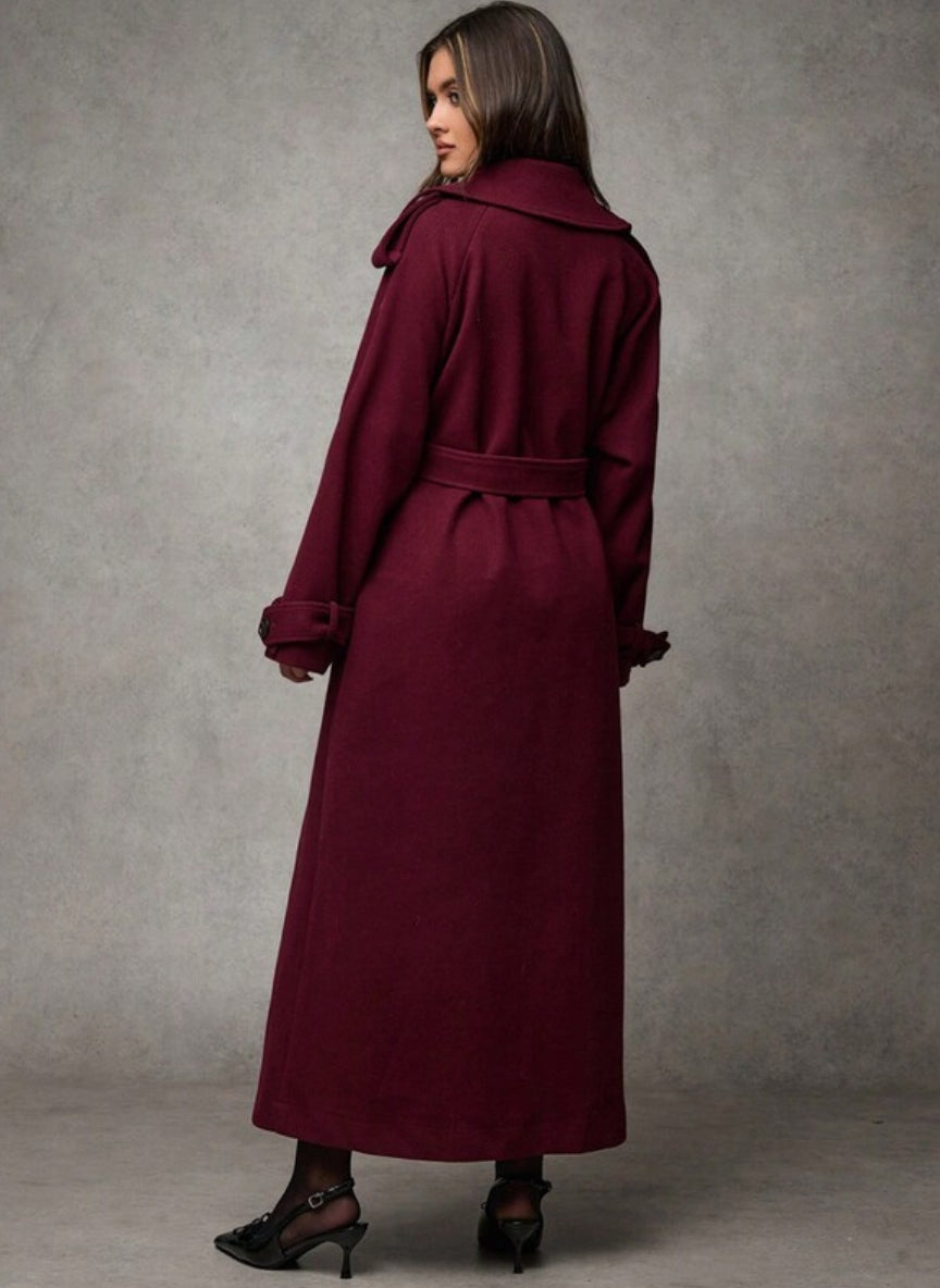 Trench Coat Long Sleeve Front Button – Linheir