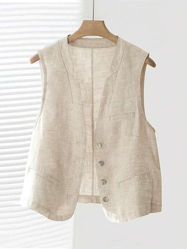 Women’s Casual Linen Tank Top – Linheir