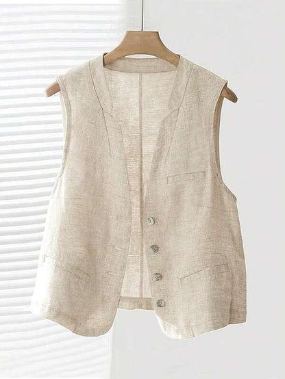 Women’s Casual Linen Tank Top – Linheir