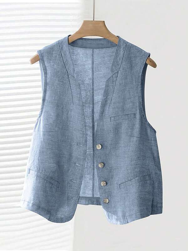 Women’s Casual Linen Tank Top – Linheir