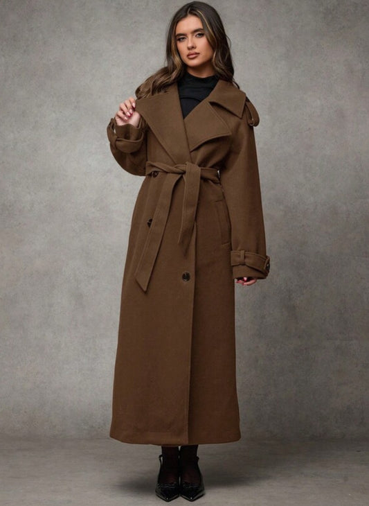 Trench Coat Long Sleeve Front Button – Linheir