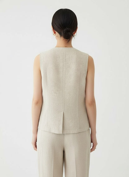 Women’s Casual Linen Tank Top – Linheir