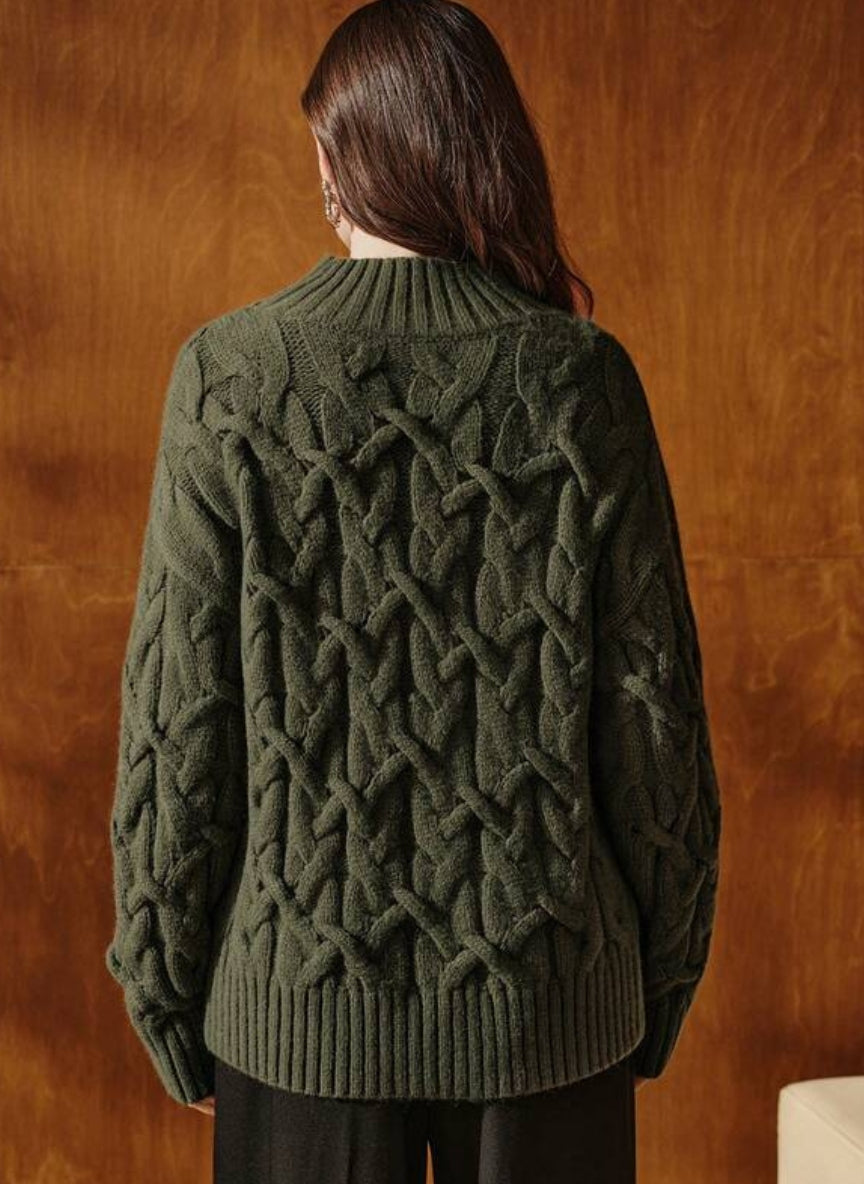 Women's oversized turtleneck sweater - Linheir