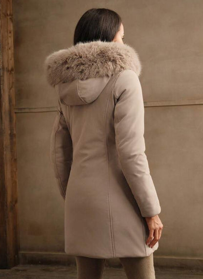 Women's Padded Jacket with Zipper and Hood – Linheir