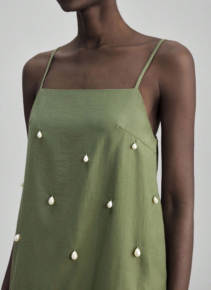 Short Pearl A-line Dress - Linheir