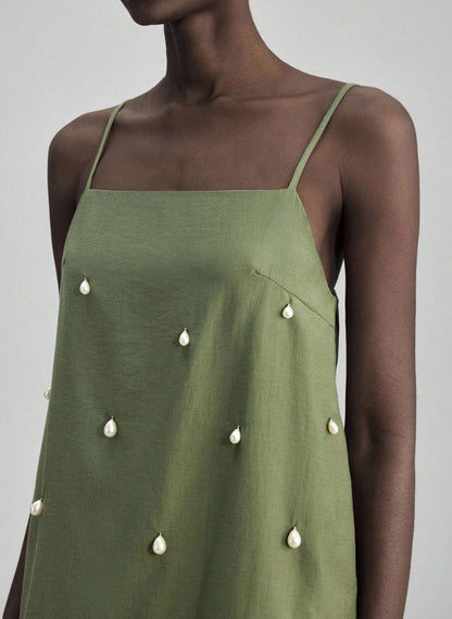 Short Pearl A-line Dress - Linheir