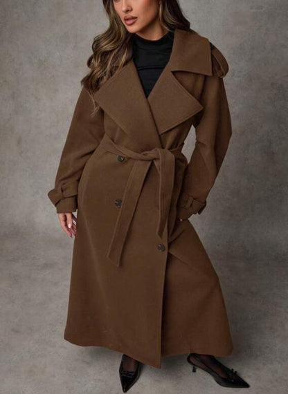 Trench Coat Long Sleeve Front Button – Linheir