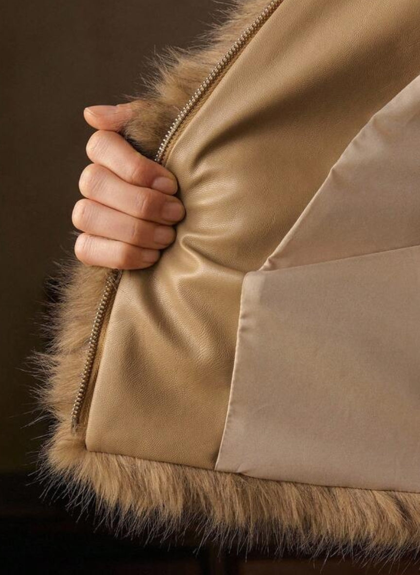 Stylish Short Fluffy Fur Jacket – Linheir
