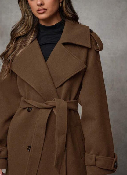 Trench Coat Long Sleeve Front Button – Linheir