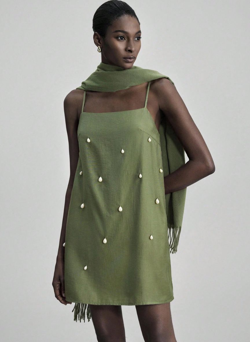 Short Pearl A-line Dress - Linheir