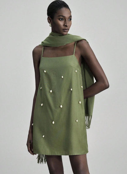 Short Pearl A-line Dress - Linheir