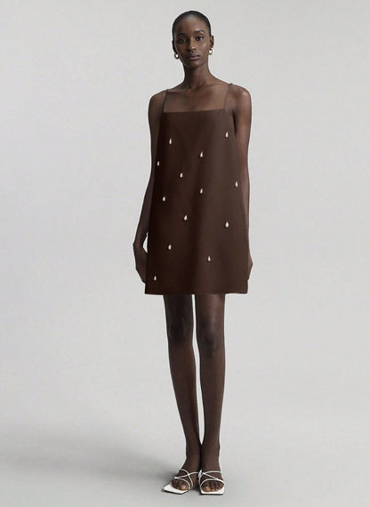 Short Pearl A-line Dress - Linheir