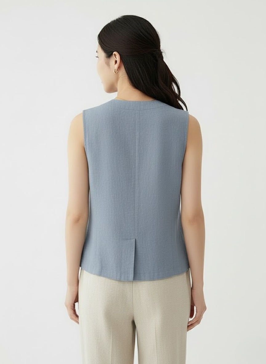 Women’s Casual Linen Tank Top – Linheir