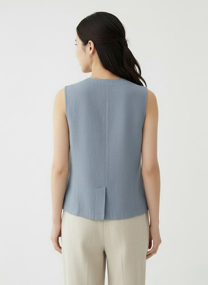 Women’s Casual Linen Tank Top – Linheir