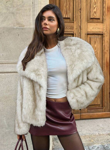 Women's Fluffy Faux Fur Coat – Linheir