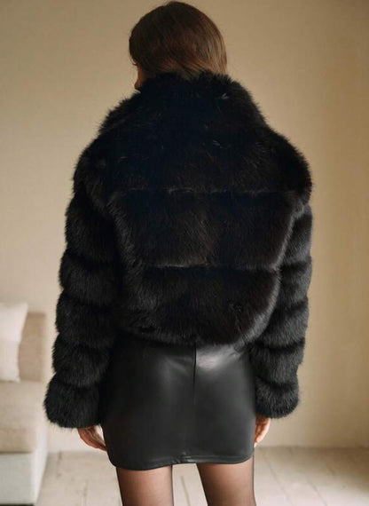 Stylish Short Fluffy Fur Jacket – Linheir
