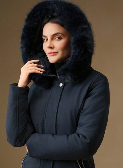 Women's Padded Jacket with Zipper and Hood – Linheir