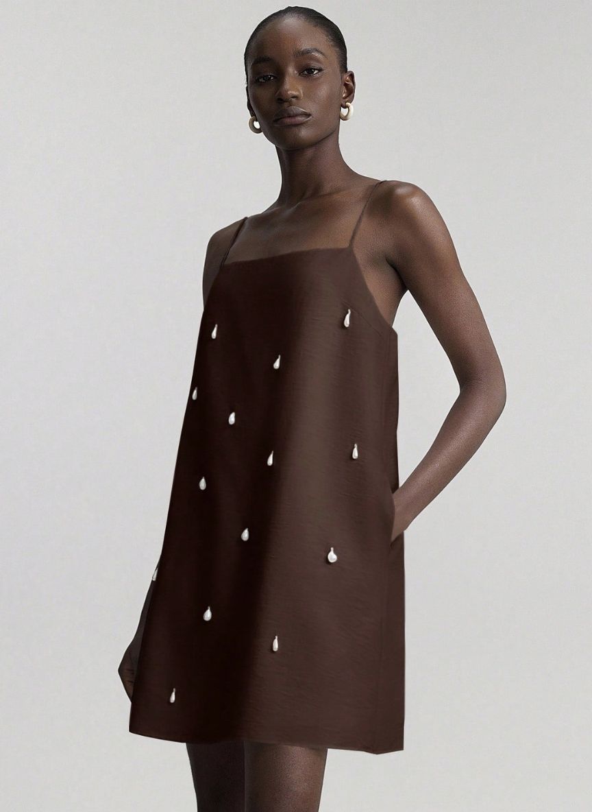 Short Pearl A-line Dress - Linheir