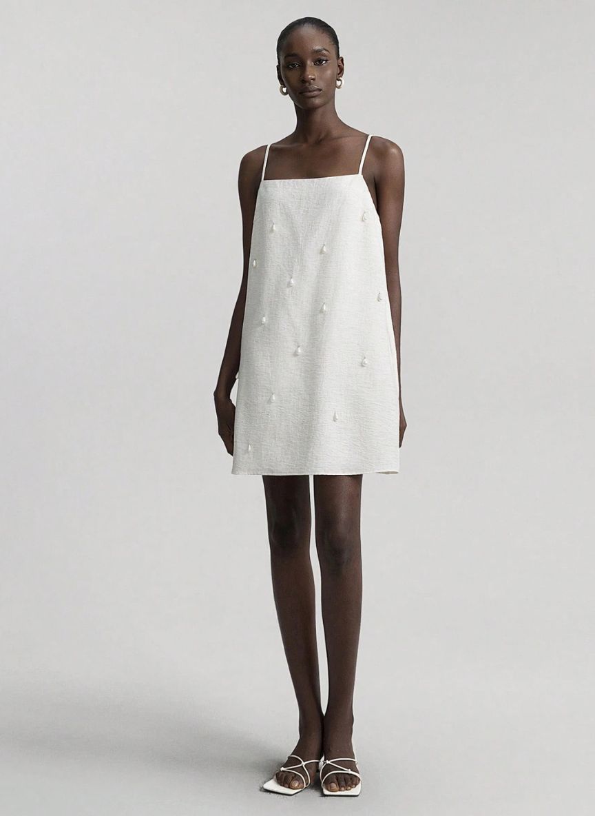 Short Pearl A-line Dress - Linheir