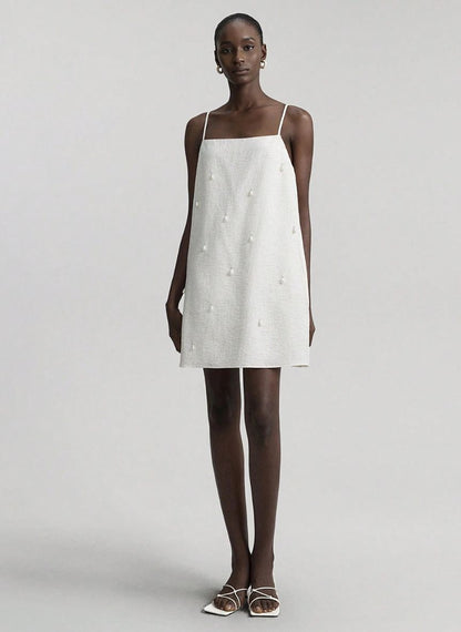 Short Pearl A-line Dress - Linheir