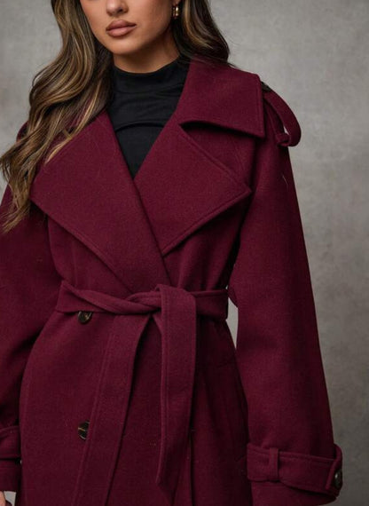 Trench Coat Long Sleeve Front Button – Linheir