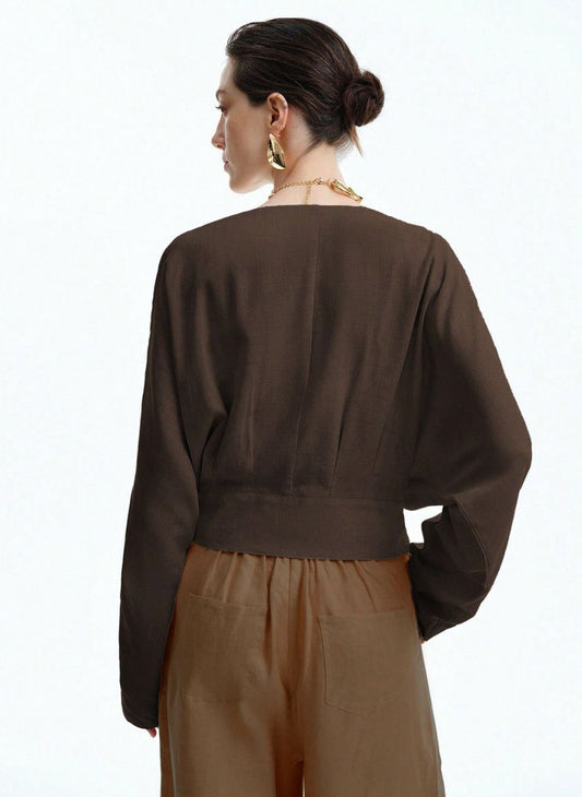 Adjustable Waist T-Shirt Dropped Sarong - Linheir