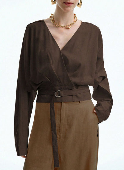 Adjustable Waist T-Shirt Dropped Sarong - Linheir