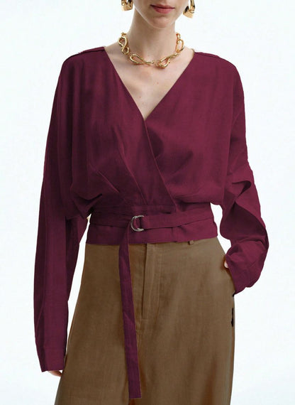 Adjustable Waist T-Shirt Dropped Sarong - Linheir