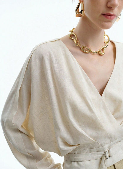 Adjustable Waist T-Shirt Dropped Sarong - Linheir