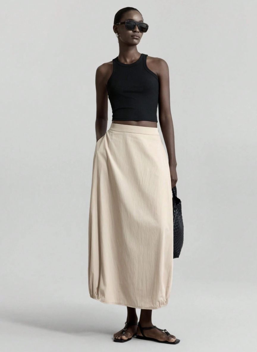 Balloon Skirt with Elastic Waistband – Linheir