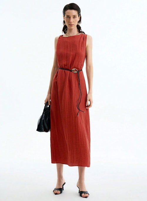 Elegant Round Neck Dress - Linheir