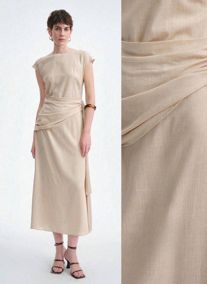 Elegant Short-Sleeved Dress - Linheir