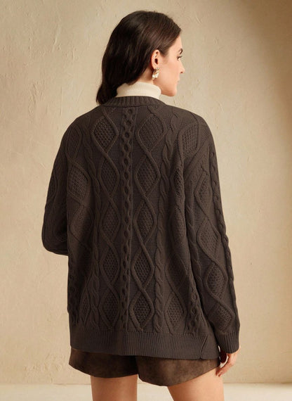 Elegant Women's Cardigan with Bee Design – Linheir