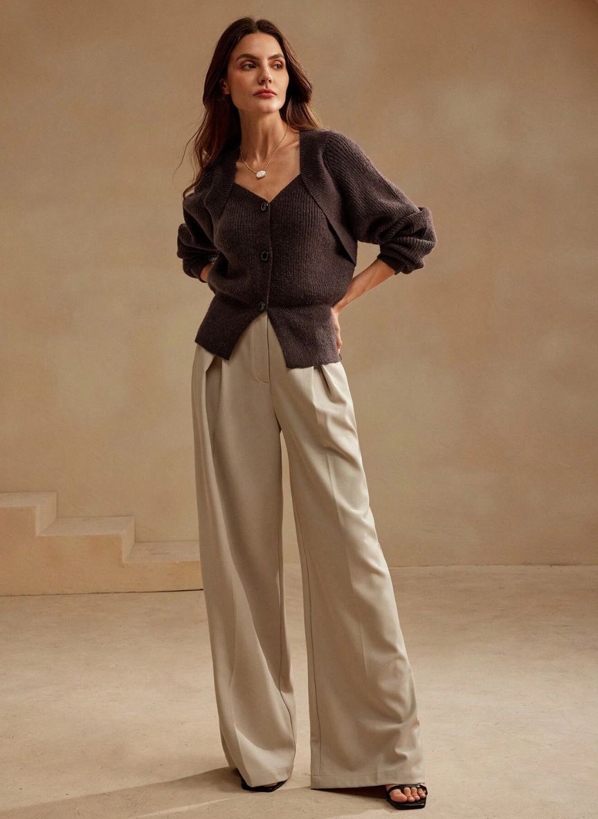 Elegant Women's Layered Cardigan – Linheir