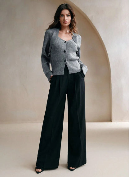 Elegant Women's Layered Cardigan – Linheir