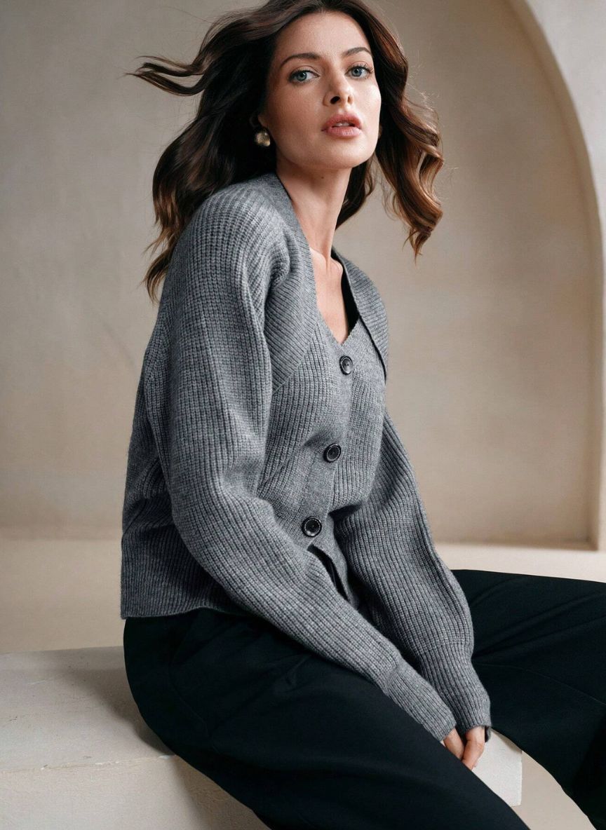 Elegant Women's Layered Cardigan – Linheir