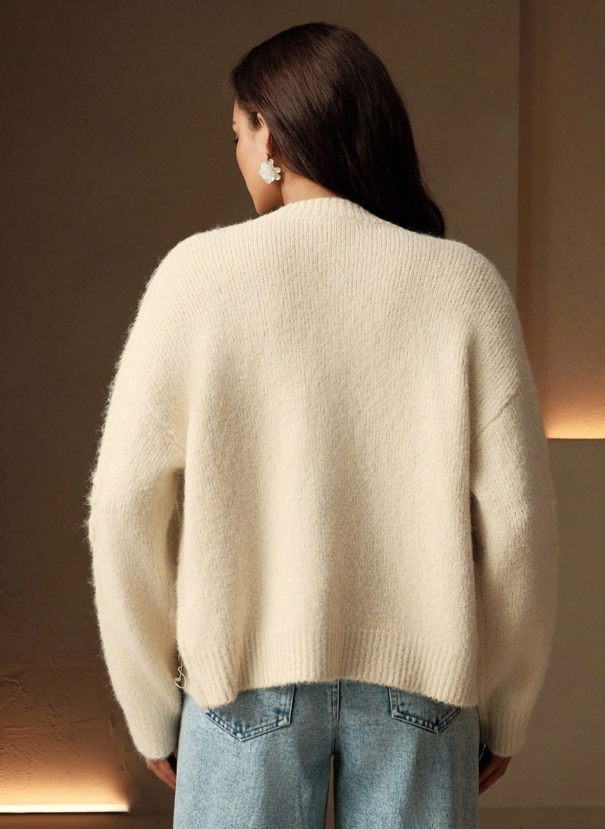 Embroidered Sequin Knit Cardigan – Linheir