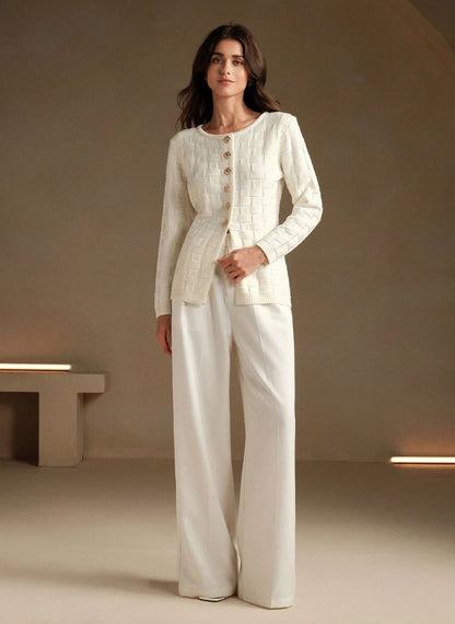 French Style V-Neck Cardigan – Linheir