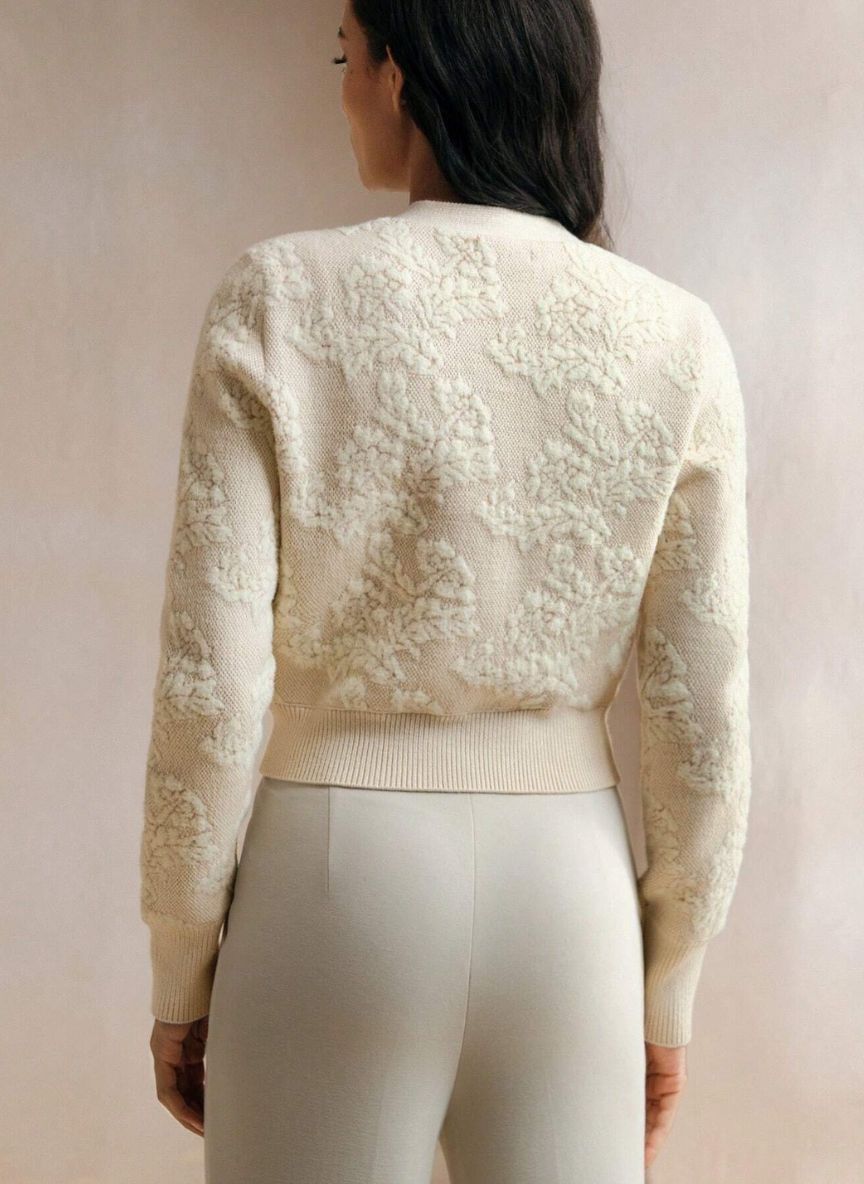 Long-sleeved Cardigan Textured Lining – Linheir