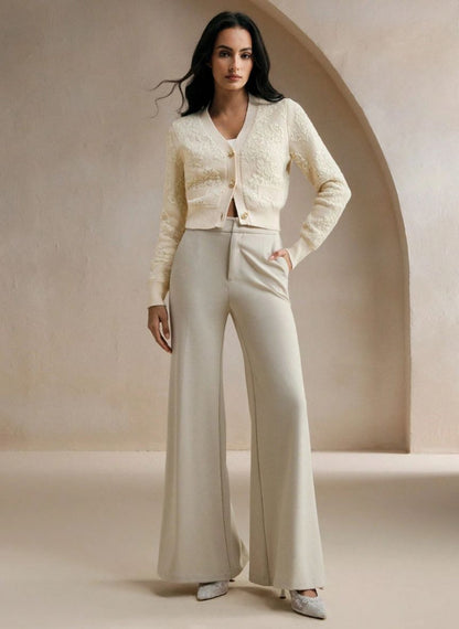 Long-sleeved Cardigan Textured Lining – Linheir