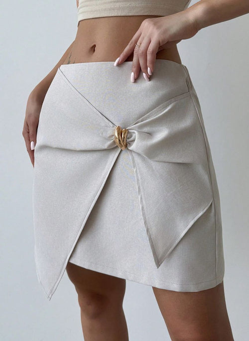 Mini Skirt With Asymmetrical Hem – Linheir