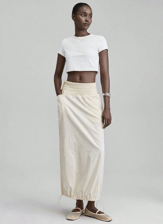 Minimalist Long Skirt a Cotton Feel – Linheir