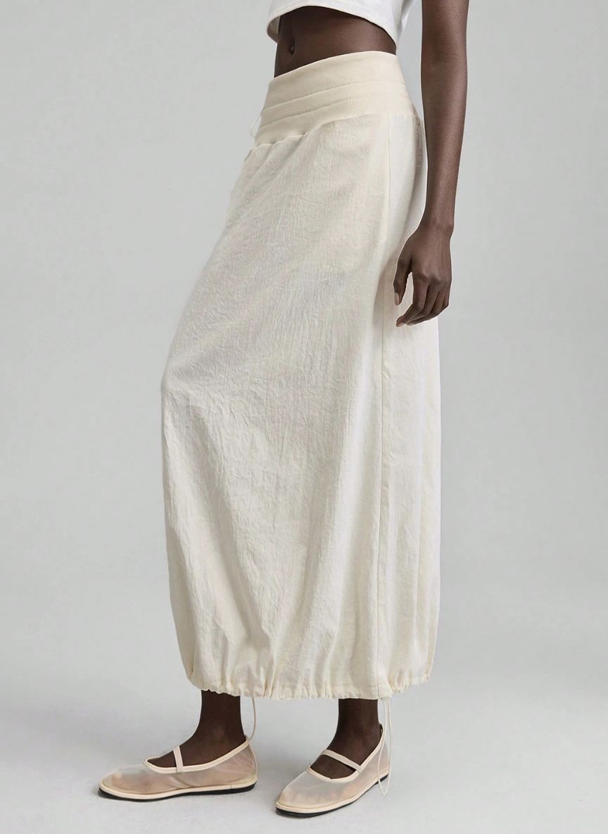Minimalist Long Skirt a Cotton Feel – Linheir