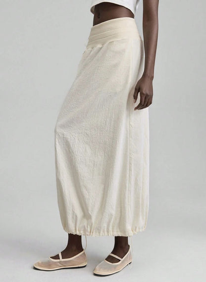 Minimalist Long Skirt a Cotton Feel – Linheir