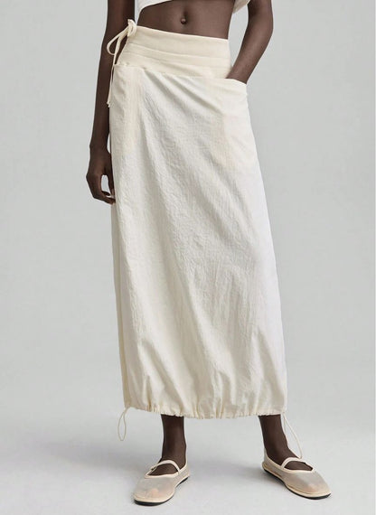 Minimalist Long Skirt a Cotton Feel – Linheir
