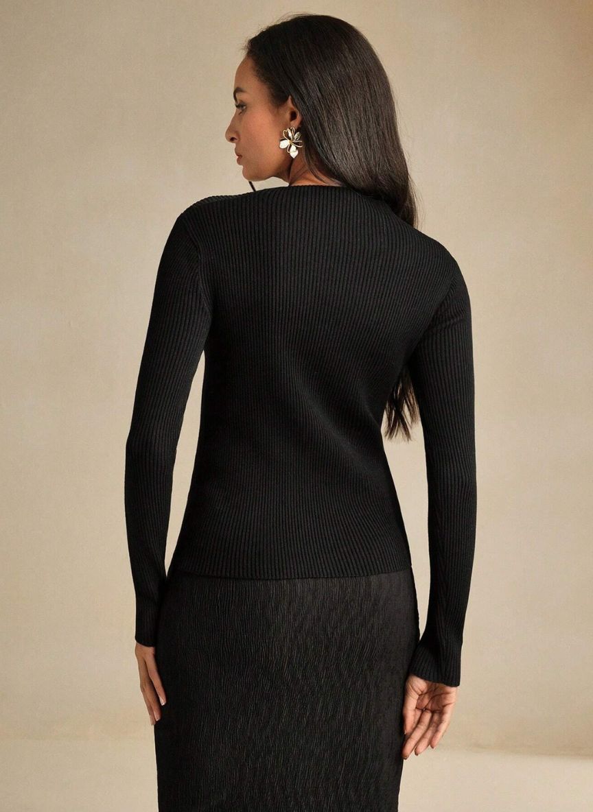 Patchwork Sweater in Ombre Knit - Linheir