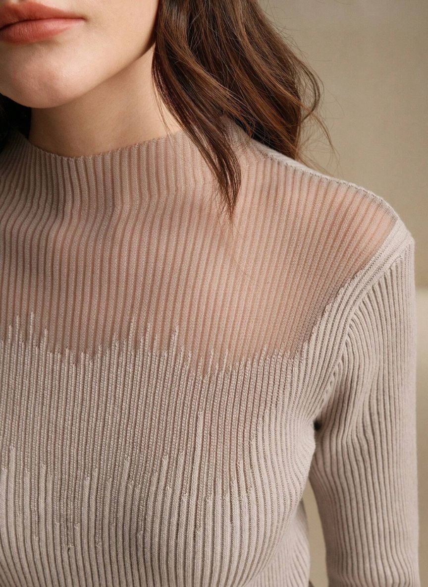 Patchwork Sweater in Ombre Knit - Linheir