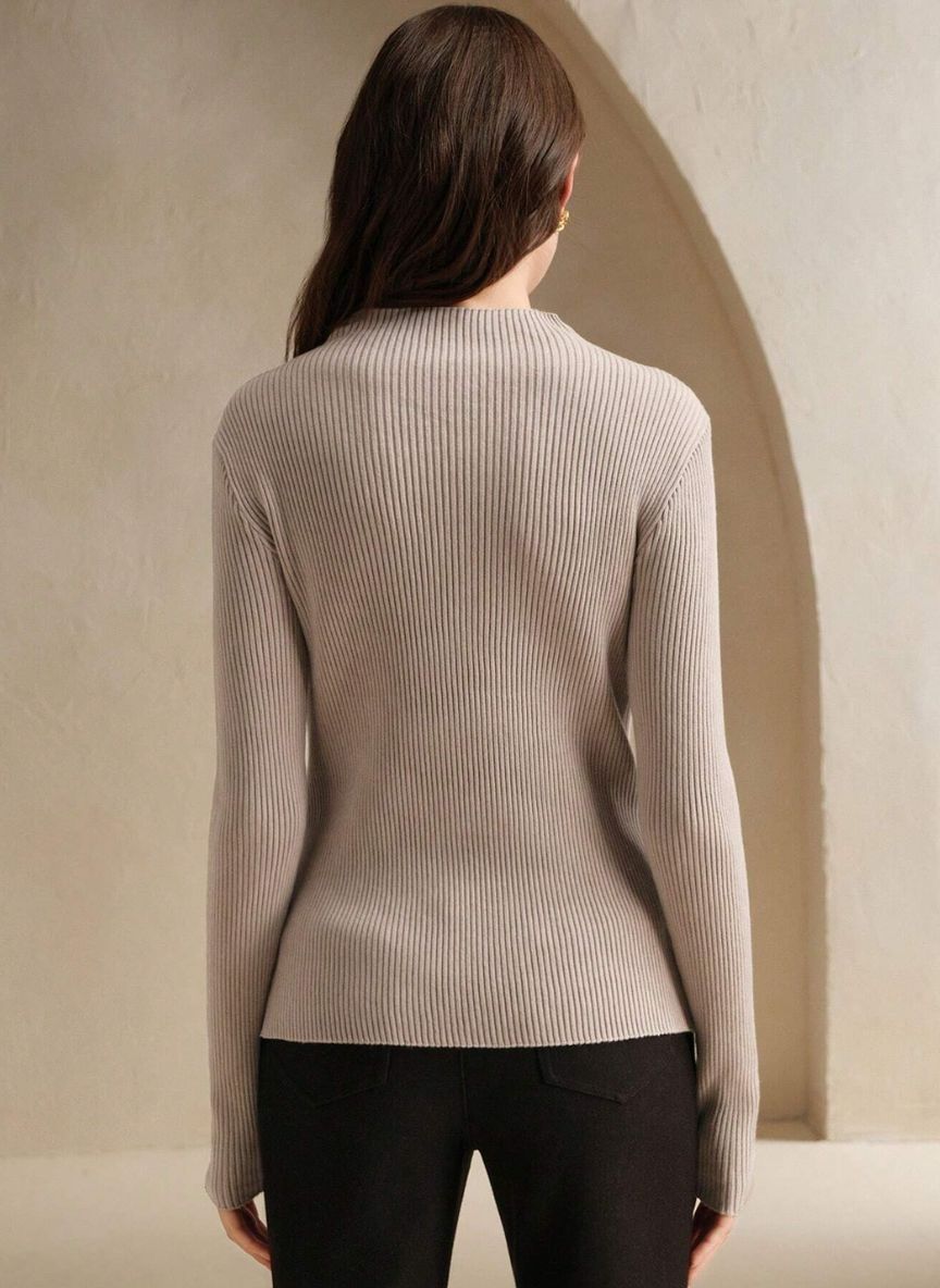 Patchwork Sweater in Ombre Knit - Linheir